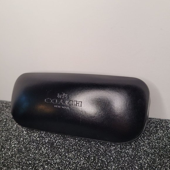 Coach Black Leather Glasses Case - Picture 1 of 8
